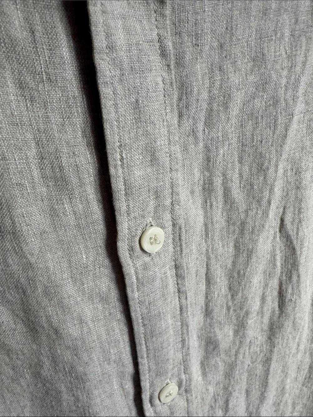 Banana Republic Men's Casual Linen Button-Down Shirt in Light Beige